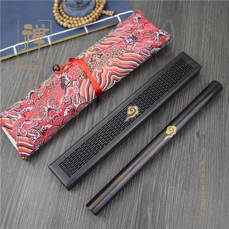 Ebony Incense Burner Travel Set - Portable Elegance