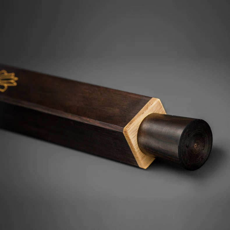 Exquisite Sandalwood Incense Gift Set - Guqin Style Incense Burner and Holder