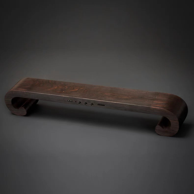 Exquisite Sandalwood Incense Gift Set - Guqin Style Incense Burner and Holder