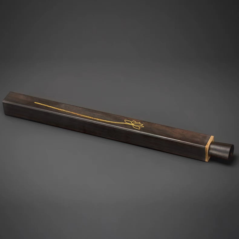 Exquisite Sandalwood Incense Gift Set - Guqin Style Incense Burner and Holder