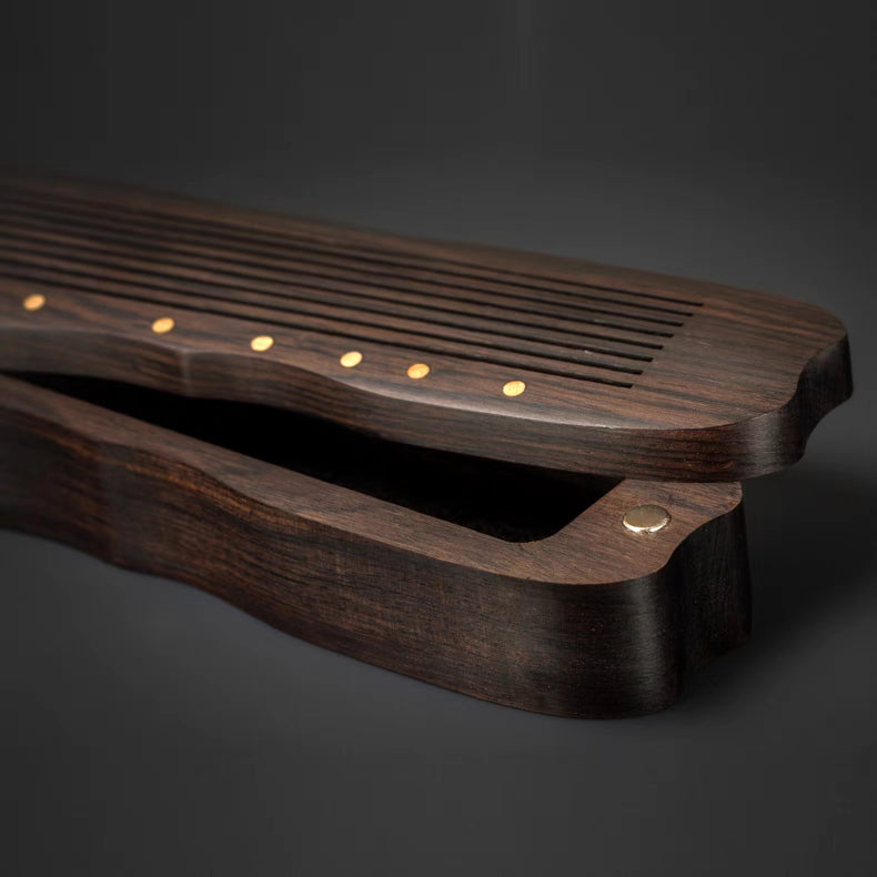 Exquisite Sandalwood Incense Gift Set - Guqin Style Incense Burner and Holder