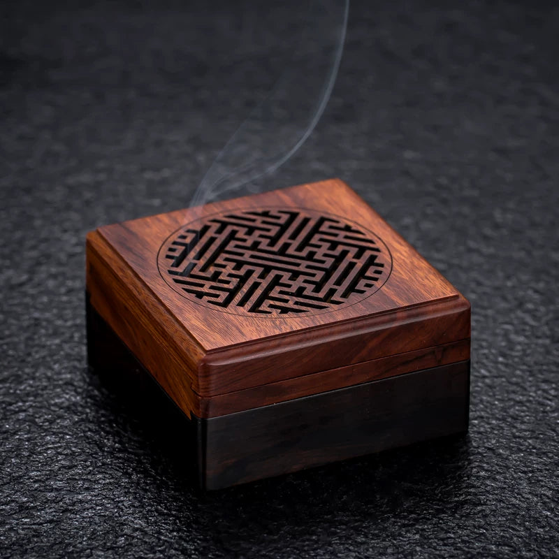 Ebony Coil Incense Burner & Storage Box