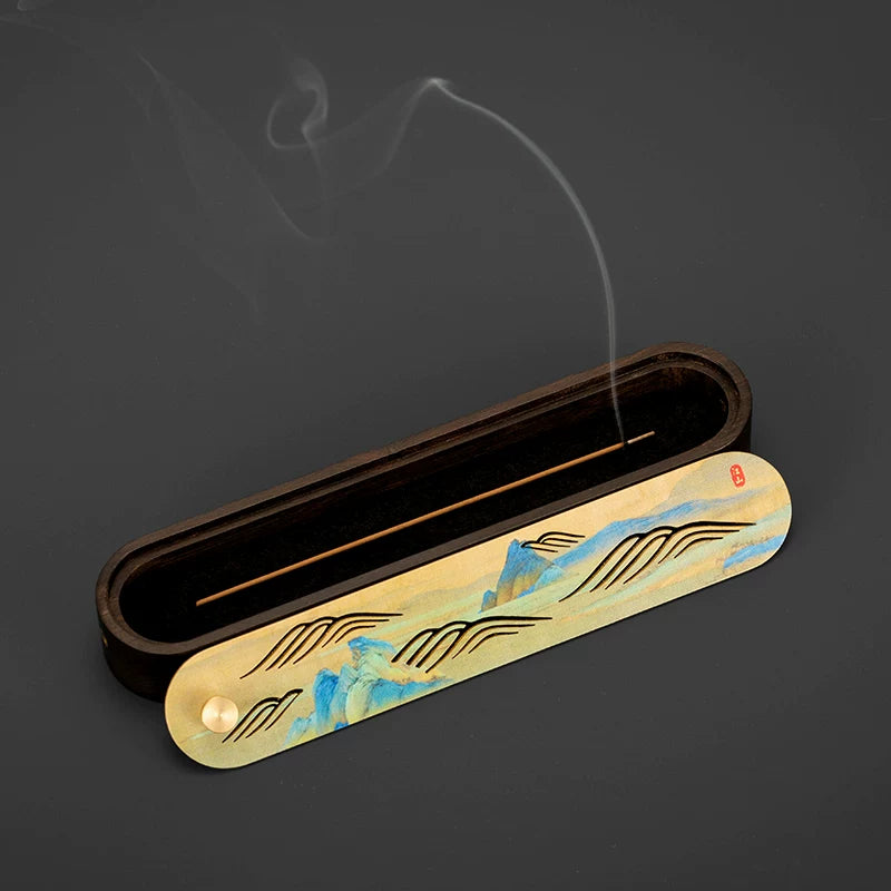Ebony & Copper Incense Burner Gift Set
