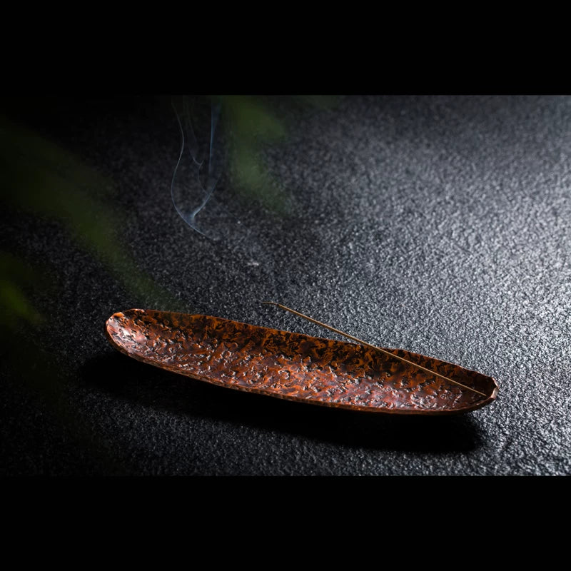 Hand-Forged Copper Boat Incense Burner