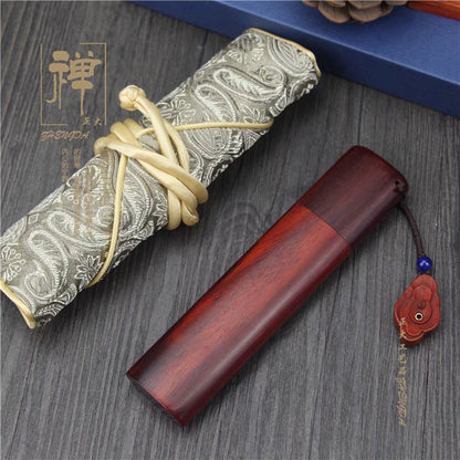 Solid Ebony Incense Holder - Portable Oval Design